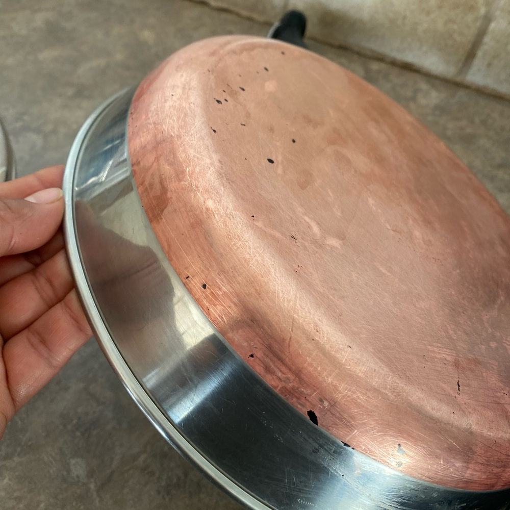 Revere 10” Copper Bottom Frying Pan with Black Handle - Picture 5 of 7